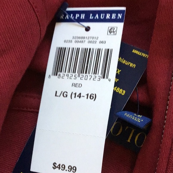 NWT Red Boys Ralph Lauren Zip-up - Picture 6 of 6